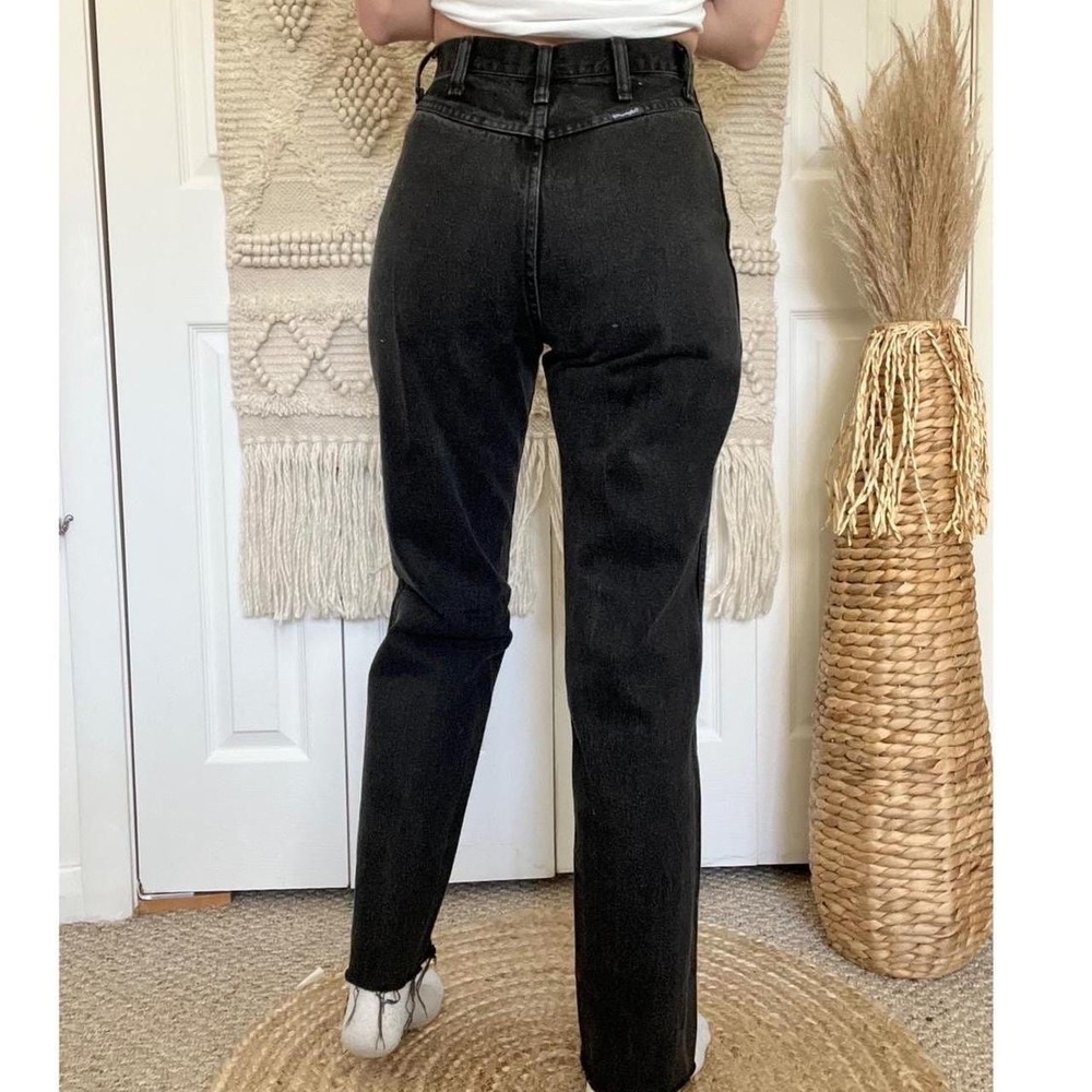 Vintage‎ Handmade Upcycled Bleach Dye Peace Sign Wrangler Jeans - Picture 3 of 5